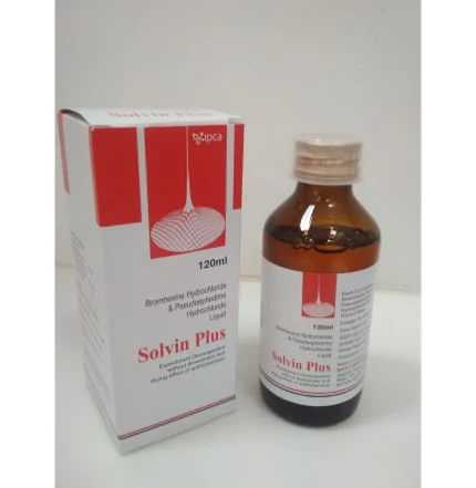 Solvin Plus Expectorant Syrup 120ml.